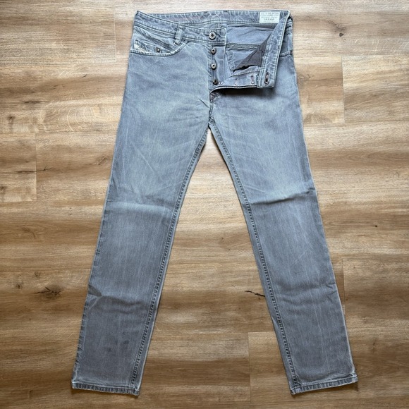 Diesel Other - Diesel Iakop Jeans Men 32x30 Gray Slim Tapered Italy Charcoal Whiskered 0803T
